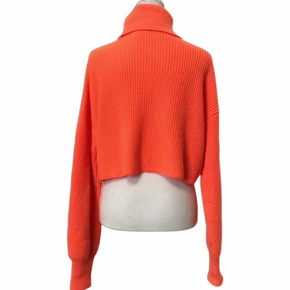 EMORY PARK CORAL KNIT CROPPED TURTLENECK LONG SLEEVE SWEATER - S - Picture 2 of 8